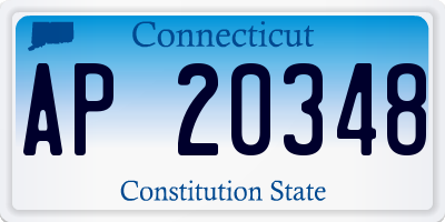 CT license plate AP20348