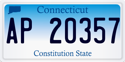 CT license plate AP20357