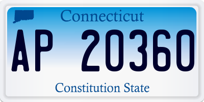 CT license plate AP20360
