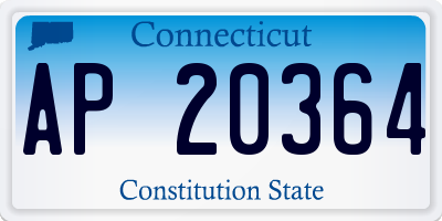 CT license plate AP20364
