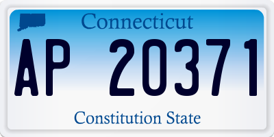 CT license plate AP20371