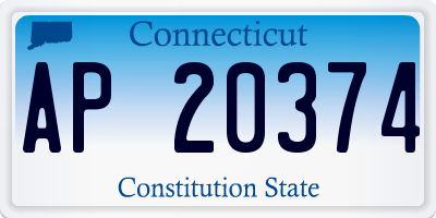 CT license plate AP20374