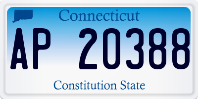 CT license plate AP20388