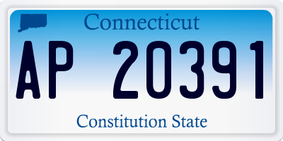 CT license plate AP20391