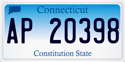 CT license plate AP20398