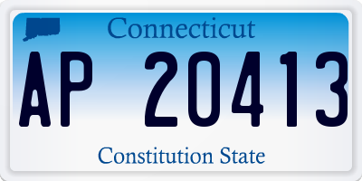 CT license plate AP20413