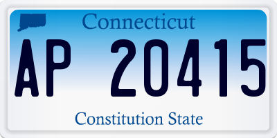CT license plate AP20415