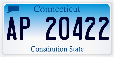 CT license plate AP20422