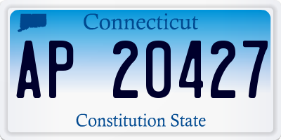 CT license plate AP20427