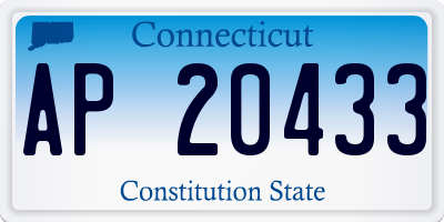 CT license plate AP20433