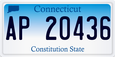 CT license plate AP20436