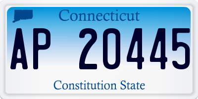 CT license plate AP20445