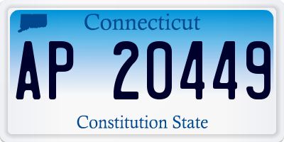CT license plate AP20449