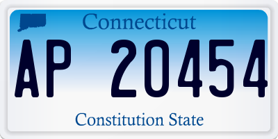 CT license plate AP20454