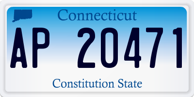 CT license plate AP20471