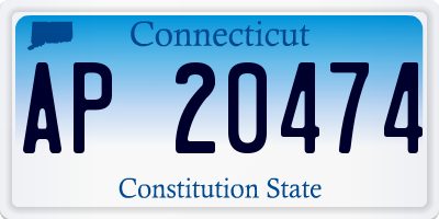 CT license plate AP20474