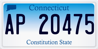 CT license plate AP20475