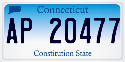 CT license plate AP20477