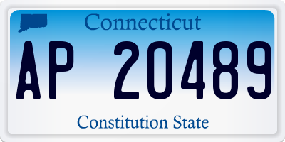 CT license plate AP20489