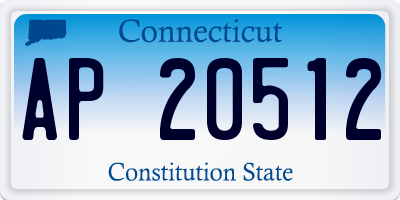 CT license plate AP20512