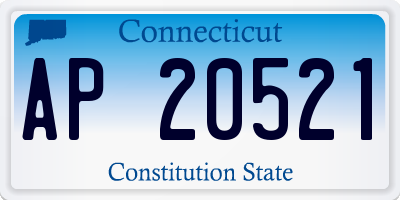 CT license plate AP20521