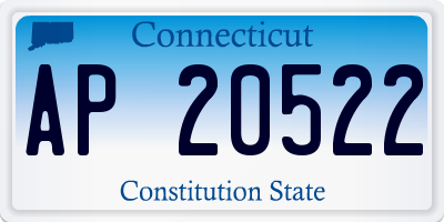 CT license plate AP20522