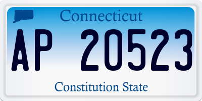 CT license plate AP20523