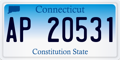 CT license plate AP20531