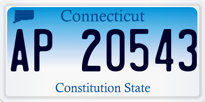CT license plate AP20543