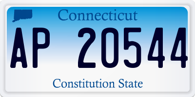 CT license plate AP20544