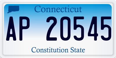 CT license plate AP20545