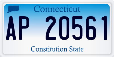 CT license plate AP20561