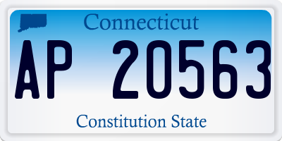 CT license plate AP20563