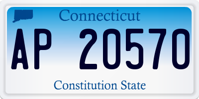 CT license plate AP20570