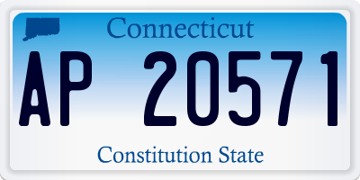 CT license plate AP20571