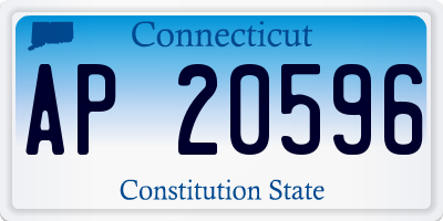 CT license plate AP20596