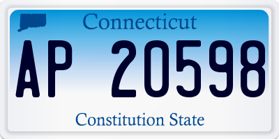 CT license plate AP20598