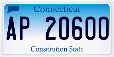 CT license plate AP20600