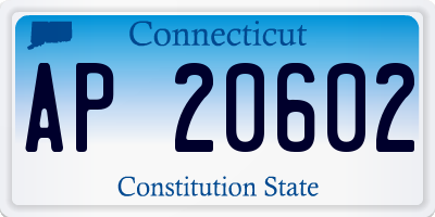 CT license plate AP20602