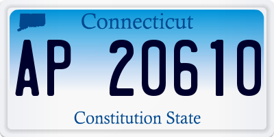 CT license plate AP20610