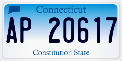 CT license plate AP20617