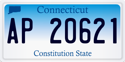 CT license plate AP20621