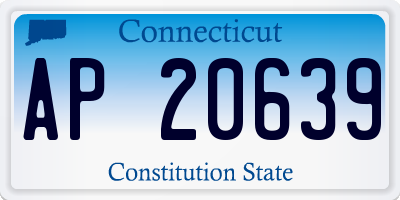 CT license plate AP20639