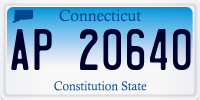 CT license plate AP20640