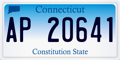 CT license plate AP20641