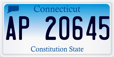 CT license plate AP20645