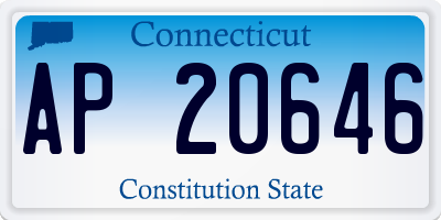 CT license plate AP20646