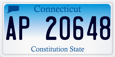 CT license plate AP20648