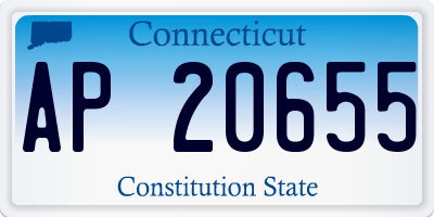 CT license plate AP20655