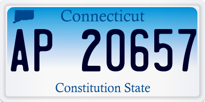 CT license plate AP20657